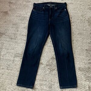 Banana Republic High-Rise Dark Blue Straight Jeans